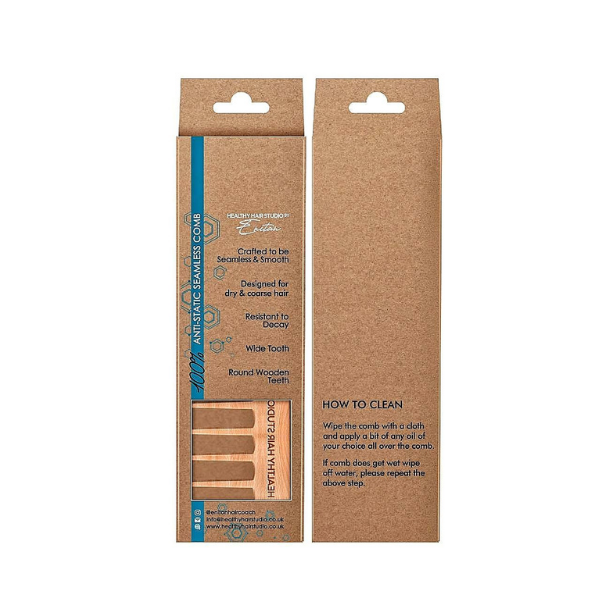Anti Static Seamless Wooden Comb by Healthy Hair Studio by Enitan